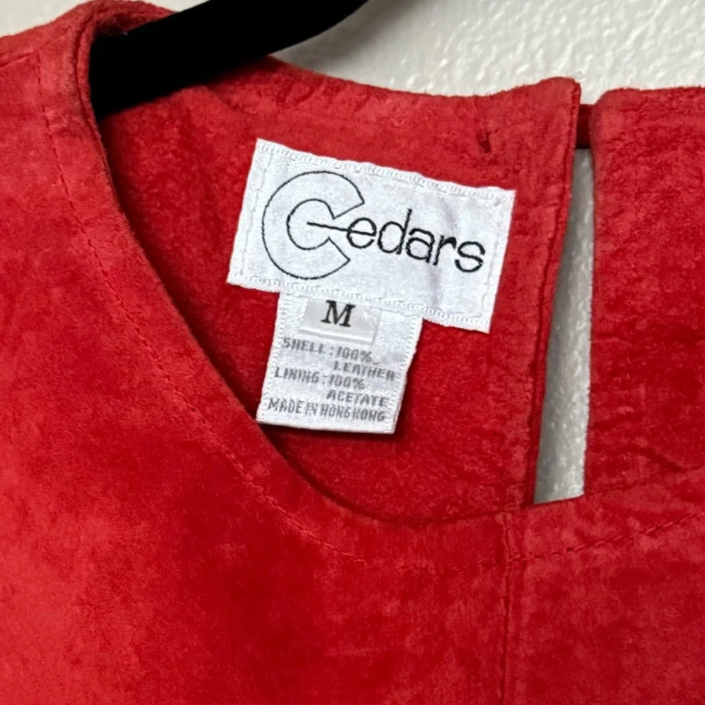 Cedars Red Suede T-Shirt - Picture 3 of 5